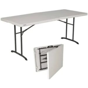 6' White Folding Table